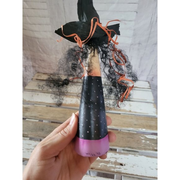 Steeple people witch flowers Halloween home decor shabby chic - Picture 4 of 7